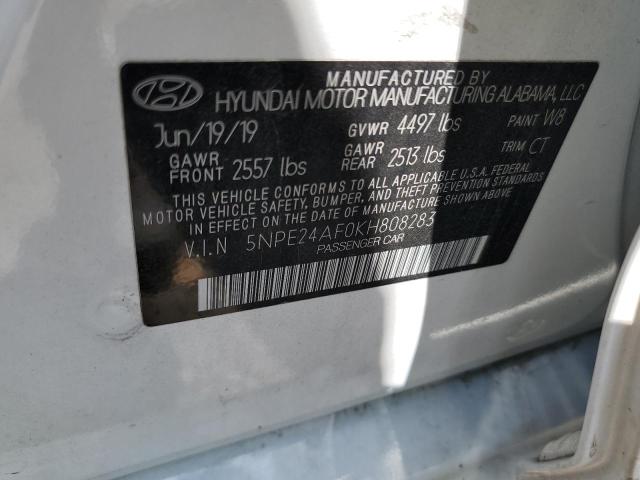 Photo 10 from auction – 2019 HYUNDAI SONATA SE with VIN 5NPE24AF0KH808283