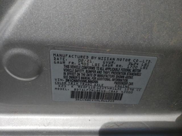 Photo 10 from auction – 2021 NISSAN VERSA SV with VIN 3N1CN8EVXML866205