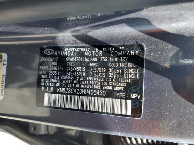 Photo 10 from auction – 2017 HYUNDAI TUCSON LIM with VIN KM8J3CA23HU405430