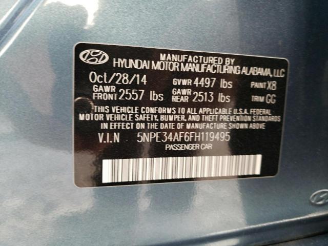Photo 10 from auction – 2015 HYUNDAI SONATA SPO with VIN 5NPE34AF6FH119495
