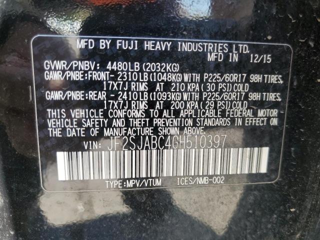 Photo 10 from auction – 2016 SUBARU FORESTER 2 with VIN JF2SJABC4GH510397