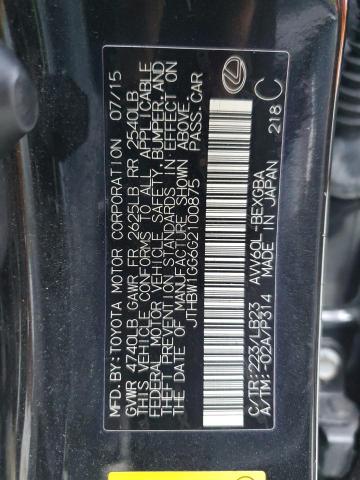 Photo 10 from auction – 2016 LEXUS ES 300H with VIN JTHBW1GG6G2100875
