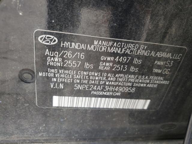Photo 10 from auction – 2017 HYUNDAI SONATA SE with VIN 5NPE24AF3HH490958