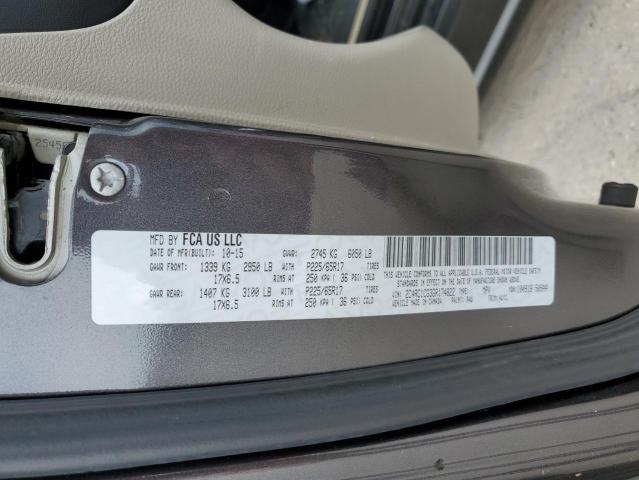 Photo 10 from auction – 2016 CHRYSLER TOWN & COU with VIN 2C4RC1CG3GR174822