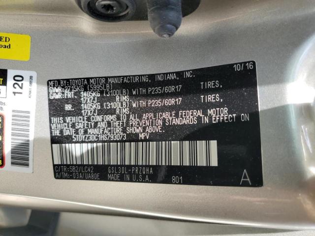 Photo 10 from auction – 2017 TOYOTA SIENNA XLE with VIN 5TDYZ3DC1HS793073