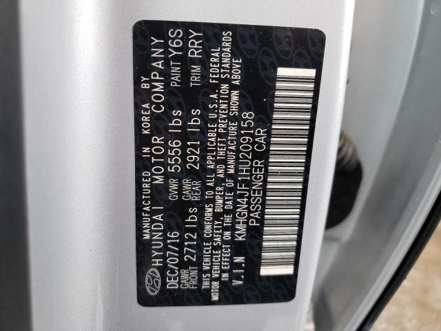 Photo 10 from auction – 2017 GENESIS G80 ULTIMA with VIN KMHGN4JF1HU209158