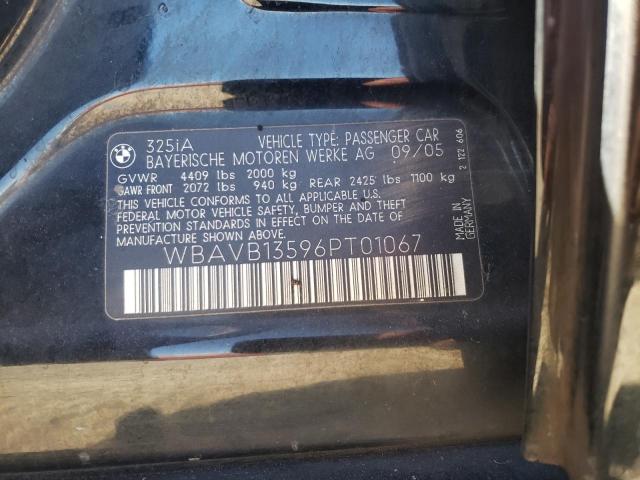 Photo 10 from auction – 2006 BMW 325 I with VIN WBAVB13596PT01067