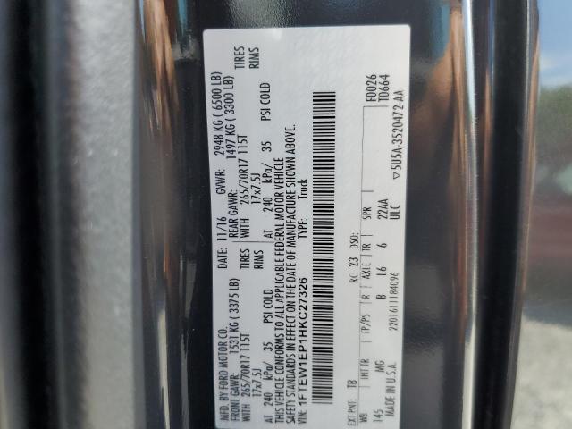 Photo 10 from auction – 2017 FORD F150 SUPER with VIN 1FTEW1EP1HKC27326
