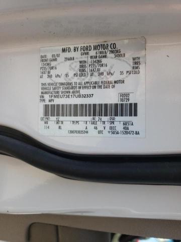 Photo 10 from auction – 2007 FORD EXPLORER X with VIN 1FMEU73E17UB32337