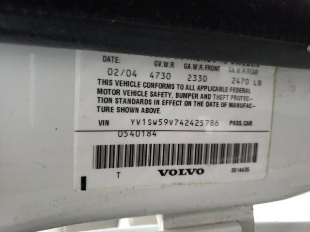 Photo 10 from auction – 2004 VOLVO V70 with VIN YV1SW59V742425786