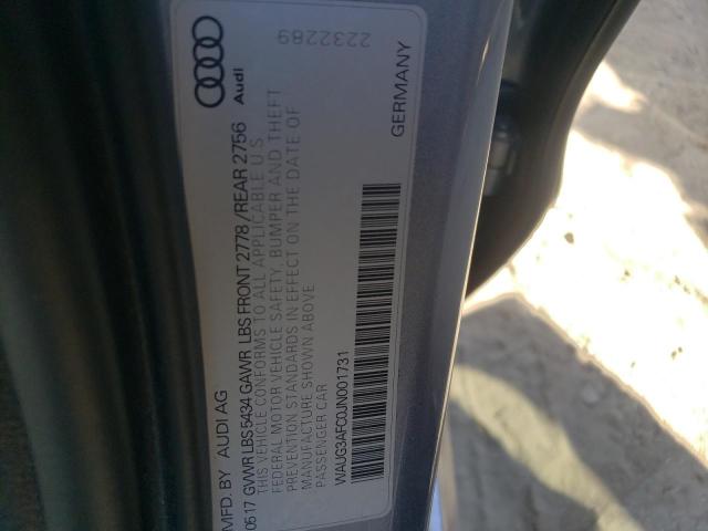 Photo 10 from auction – 2018 AUDI A6 PREMIUM with VIN WAUG3AFC0JN001731
