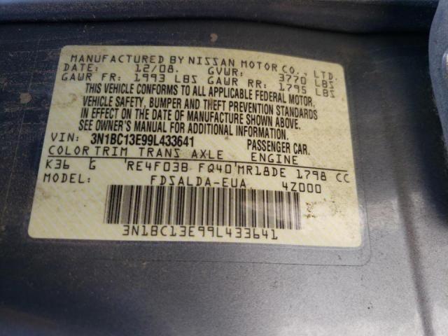 Photo 10 from auction – 2009 NISSAN VERSA S with VIN 3N1BC13E99L433641