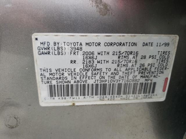 Photo 10 from auction – 2000 TOYOTA RAV4 with VIN JT3HP10V3Y7160882
