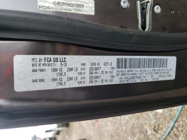 Photo 10 from auction – 2016 JEEP COMPASS LA with VIN 1C4NJDEB8GD758028