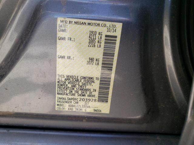 Photo 10 from auction – 2015 NISSAN ALTIMA 2.5 with VIN 1N4AL3AP0FC203928