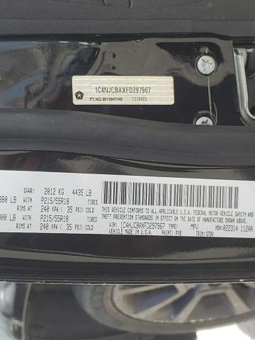 Photo 10 from auction – 2015 JEEP COMPASS SP with VIN 1C4NJCBAXFD297967