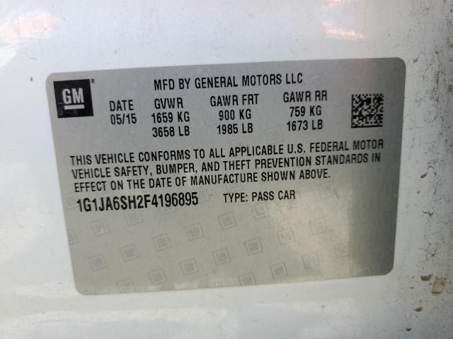 Photo 10 from auction – 2015 CHEVROLET SONIC LS with VIN 1G1JA6SH2F4196895