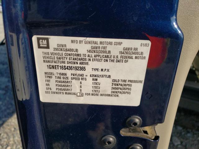 Photo 10 from auction – 2003 CHEVROLET TRAILBLAZE with VIN 1GNET16S436192365
