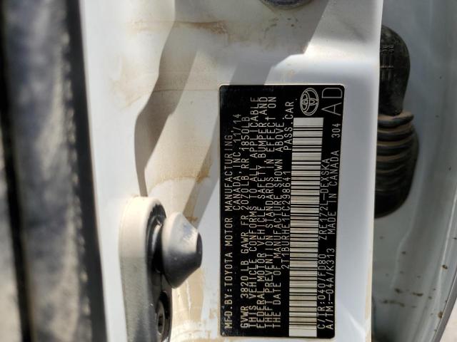 Photo 10 from auction – 2015 TOYOTA COROLLA L with VIN 2T1BURHE1FC298641