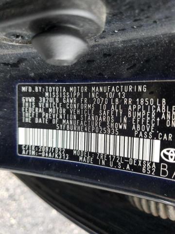 Photo 10 from auction – 2014 TOYOTA COROLLA L with VIN 5YFBURHE4EP025935