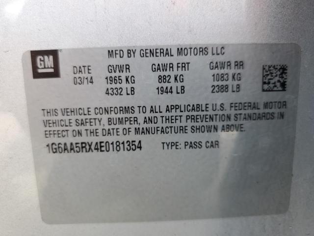 Photo 10 from auction – 2014 CADILLAC ATS with VIN 1G6AA5RX4E0181354