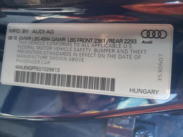 Photo 10 from auction – 2016 AUDI A3 PREMIUM with VIN WAUE8GFF5G1029613