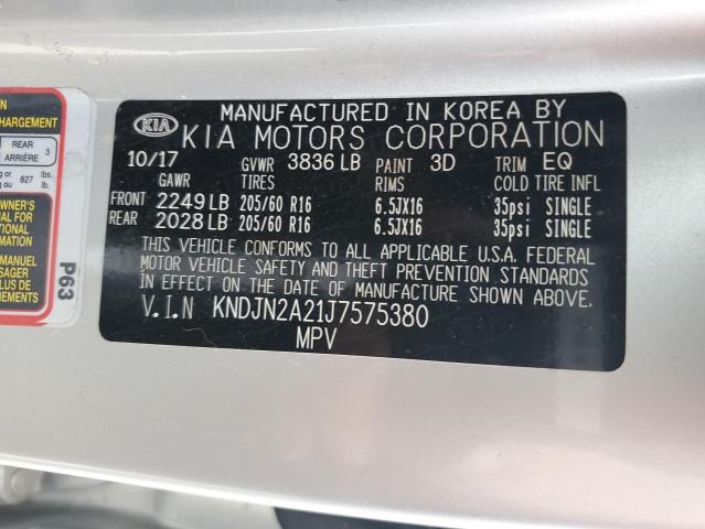 Photo 10 from auction – 2018 KIA SOUL with VIN KNDJN2A21J7575380