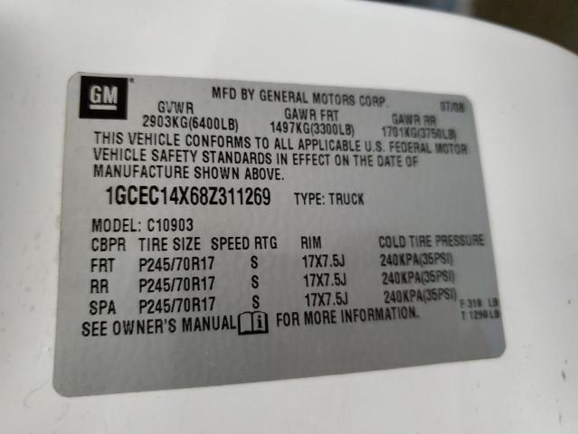 Photo 10 from auction – 2008 CHEVROLET SILVERADO with VIN 1GCEC14X68Z311269