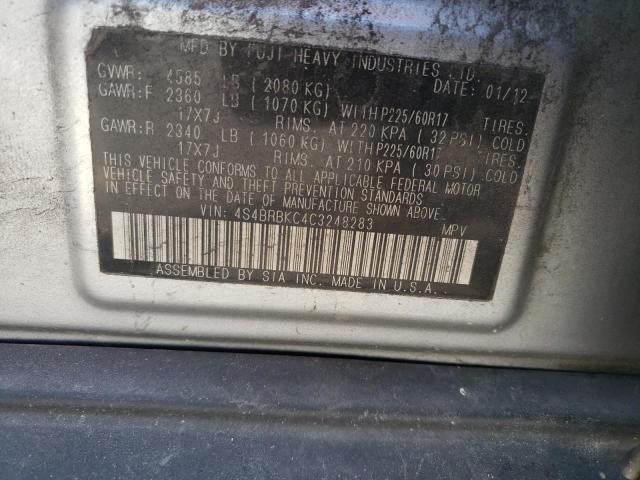 Снимка 10 от търг – 2012 SUBARU OUTBACK 2. с VIN 4S4BRBKC4C3248283