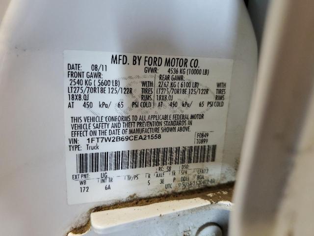 Photo 10 from auction – 2012 FORD F250 SUPER with VIN 1FT7W2B69CEA21558