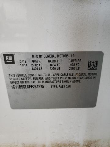 Photo 10 from auction – 2015 CHEVROLET MALIBU LS with VIN 1G11B5SL8FF231875
