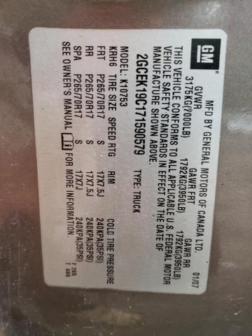 Photo 10 from auction – 2007 CHEVROLET SILVERADO with VIN 2GCEK19C171590579