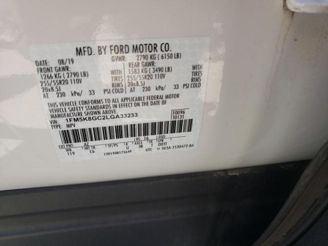 Photo 10 from auction – 2020 FORD EXPLORER S with VIN 1FM5K8GC2LGA33233