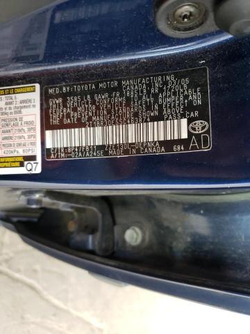 Фото 10 с аукциона – 2005 TOYOTA COROLLA CE с VIN 2T1BR30E55C463874