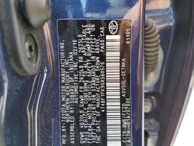 Photo 10 from auction – 2016 TOYOTA CAMRY LE with VIN 4T4BF1FK9GR560576
