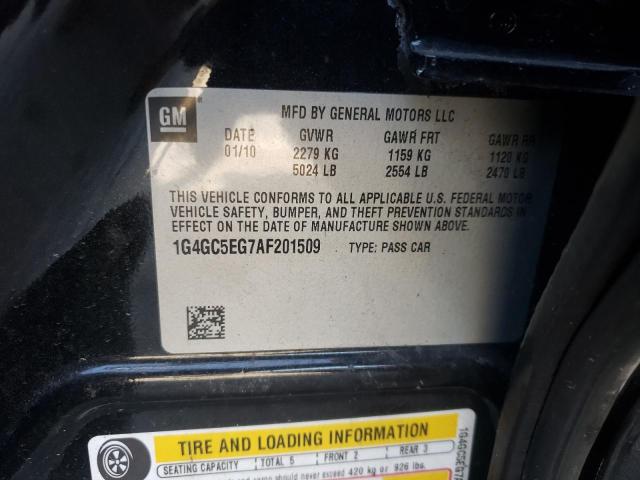 Photo 10 from auction – 2010 BUICK LACROSSE C with VIN 1G4GC5EG7AF201509