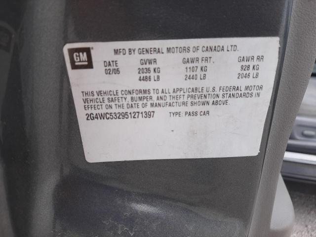Photo 10 from auction – 2005 BUICK LACROSSE C with VIN 2G4WC532951271397