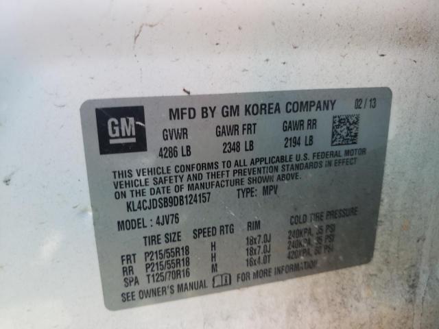 Photo 10 from auction – 2013 BUICK ENCORE PRE with VIN KL4CJDSB9DB124157