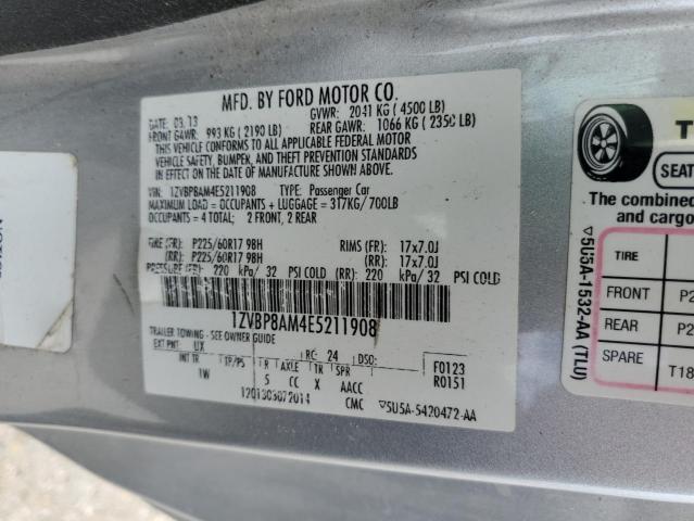 Photo 10 from auction – 2014 FORD MUSTANG with VIN 1ZVBP8AM4E5211908
