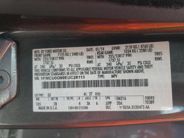 Photo 10 from auction – 2014 FORD ESCAPE SE with VIN 1FMCU0G99EUC28113