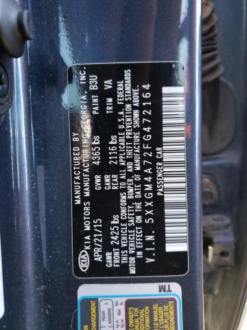 Photo 10 from auction – 2015 KIA OPTIMA LX with VIN 5XXGM4A72FG472164
