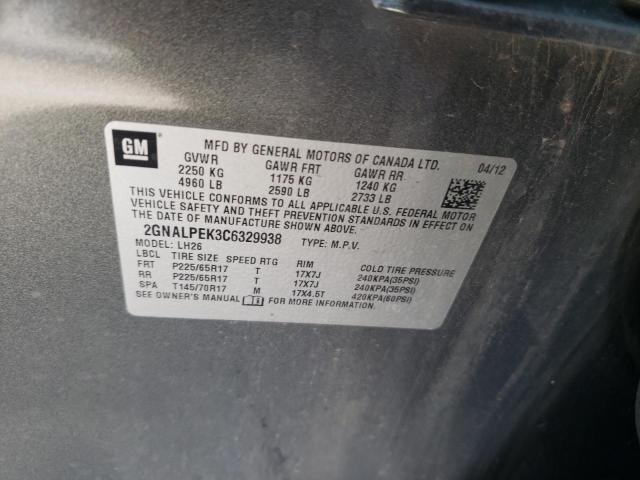Photo 10 from auction – 2012 CHEVROLET EQUINOX LT with VIN 2GNALPEK3C6329938