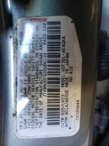 Photo 10 from auction – 2002 LEXUS LS 430 with VIN JTHBN30F620086139