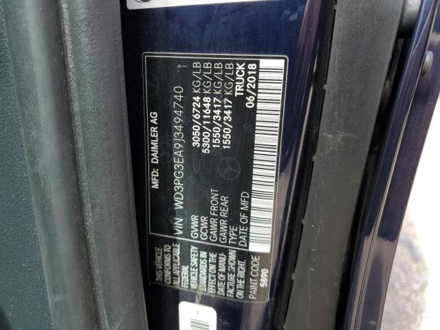 Photo 10 from auction – 2018 MERCEDES-BENZ METRIS with VIN WD3PG3EA9J3494740