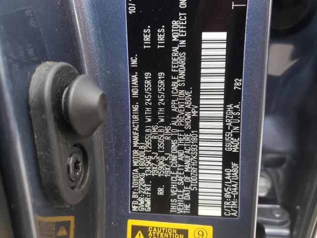 Photo 10 from auction – 2019 TOYOTA HIGHLANDER with VIN 5TDDZRFH7KS931801