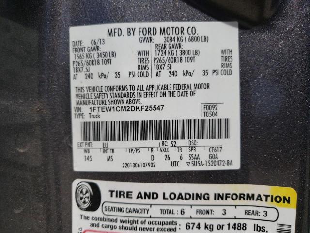 Photo 10 from auction – 2013 FORD F150 SUPER with VIN 1FTEW1CM2DKF25547