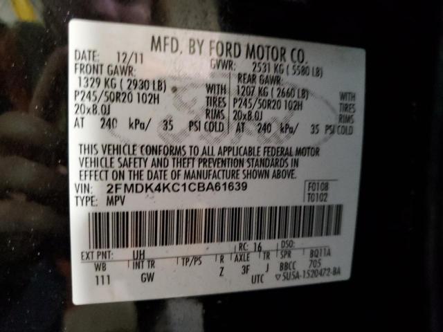 Photo 10 from auction – 2012 FORD EDGE LIMIT with VIN 2FMDK4KC1CBA61639