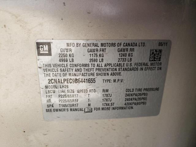 Photo 10 from auction – 2011 CHEVROLET EQUINOX LT with VIN 2CNALPEC9B6441655