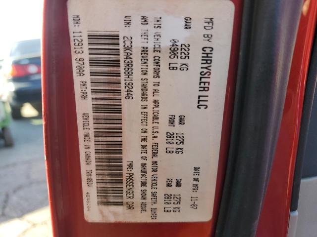 Photo 10 from auction – 2008 CHRYSLER 300 LX with VIN 2C3KA43R68H192446