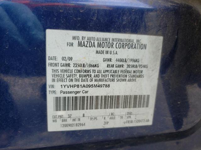 Photo 10 from auction – 2009 MAZDA 6 I with VIN 1YVHP81A095M49788